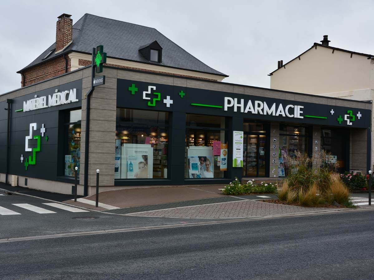 Construction bois d'une pharmacie à Origny-Sainte-Benoite (02)