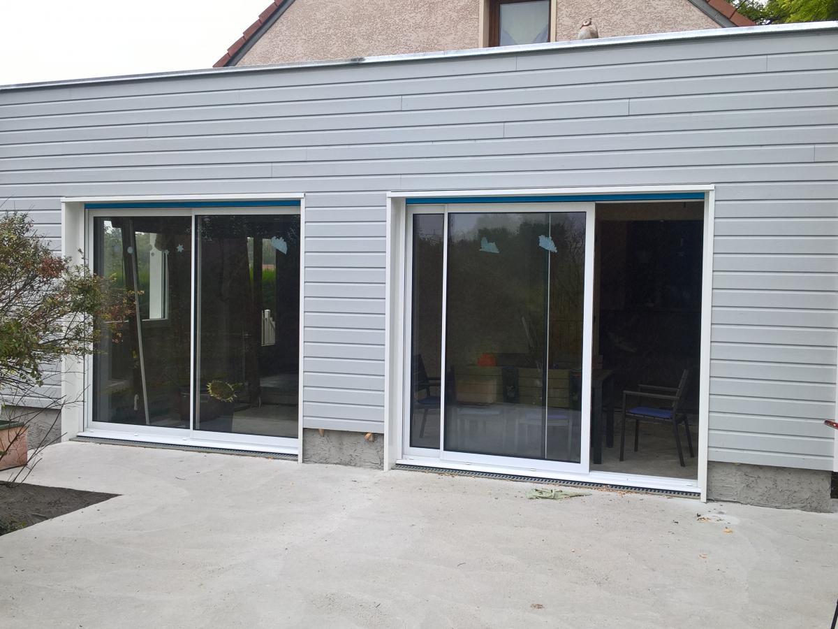 Extension ossature bois d'une maison à Blangy-Tronville (80)