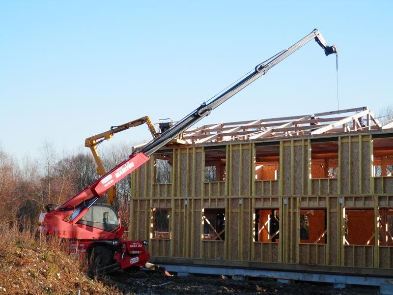 Chantier ossature bois du Conservatoire d'Espaces Naturels à Lillers (62)