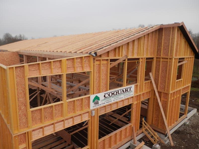 Chantier ossature bois du Conservatoire d'Espaces Naturels à Lillers (62)