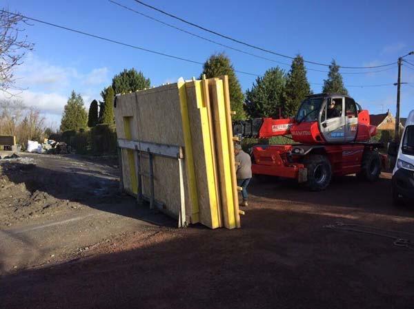 Livraison des murs ossature bois