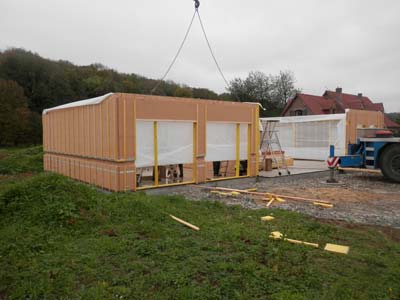 Rapidité de fabrication et de pose d'une maison ossature bois